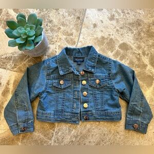 Stylish Kids Blue Denim Cropped Jacket By Picapino